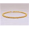 Bundela Gems Bracciali elasticizzati con perline Rondelle sfaccettate in pirite dorata A++...
