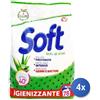 Soft 4x Bundle Soft Lavatrice Polvere 78 Misurini Sacco Aloe Igienizza Made In Italy