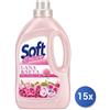 Soft 15x Bundle Soft Lavatrice Liquido 16 Lavaggi Lana Rosa