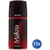 Malizia 12x Bundle Malizia Deodorante Spray Uomo 150 Ml. Musk