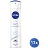 Nivea 12x Bundle Nivea Pure Invisible Deodorante Spray 150 Ml