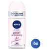 Nivea 6x Bundle Nivea Deodorante Rollon Pearl & Beauty Donna