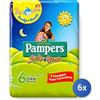 Pampers 6x Bundle Pampers Pannolone Sole Luna 15-30 Extra X13
