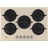 Hotpoint Ariston Piano Cottura 5 Fuochi a Gas 73 cm Champagne HAGD 72S/CH