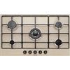 Glem Gas Piano cottura 5 Fuochi incasso gas 1 Tripla Corona 90 cm Sabbia GT955SA