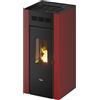 Pegaso Stufa Pellet Ventilata 8.5 kW 17 kg Volume 238 m3 Rosso 7022002 Elane 9