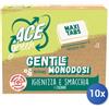 Ace 10x Bundle Candeggina Tabs 18 Pezzi Ace Gentile Profumata Made In Italy