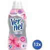 Vernel 12x Bundle Vernel Ammorbidente 700 Ml. Concentrato 28 Lavaggi Rosa