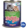 Morando 24x Bundle Miglior Gatto Barattolo 405 Grammi Bocconcini Coniglio