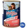 Morando 24x Bundle Miglior Gatto Barattolo 405 Grammi Bocconcini Salmone