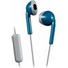 Jvc Cuffiette Auricolari Cuffie con Microfono Mp3 Jack 3.5 mm Blu HA-F19M-AH-E