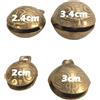 Terrapin Trading Ltd Set di 4 Vintage In Ottone Campane Tonalità Vietnam 2cm -3.4cm 2-3.3cm vedi