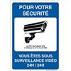 Aua Signaletique Cartello Stradale con Angoli Arrotondati You Are Under Videosorveglianza 24H/24 in Alluminio Dibond, 300 X 420 Mm