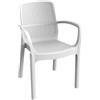 Toomax Sedia Giardino Numana in Plastica Poltrona con Braccioli Esterni 55x45x82h cm