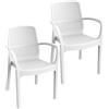 Toomax Sedia Giardino Numana in Plastica Poltrona con Braccioli Esterni 55x45x82h cm