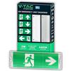 V-TAC Lampada LED Uscita di Emergenza 3W per Soffitto e Parete - Luce LED Uscita di Emergenza con Batteria - Autonomia 3 Ore - IP65 - Luce Via di Fuga - Exit - 4 Segnalazioni Incluse - 4000K
