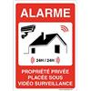 AUA SIGNALETIQUE 202151-AI-a-350x490 Cartello con angoli arrotondati «allarme proprietà privata collocata sotto videosorveglianza» alluminio dibond, 350 x 490mm