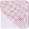 Cambrass - Accappatoio Neonato 100X100X1 Cm Vichy10 Rosa
