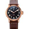 Sugess Pilot S408 Automatico Bronzo Pelle Marrone Nero Zaffiro Orologio Uomo