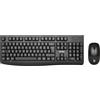 Vultech Kit Tastiera e Mouse RF Wireless QZERTY Inglese Italiano Nero KM-821W