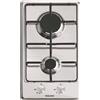 Glem Gas Piano cottura incasso 2 Fuochi a gas L 30 cm col Inox GT32IX Domino