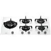 Whirlpool Piano cottura 5 Fuochi incasso a gas 90 cm in Vetro Bianco GOA 9523/WH