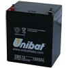 UNIBAT BATTERIA ERMETICA CB5-12 12V 5AH PER GIOCATTOLI GIOCHI UPS ALLARME ANTIFURTI