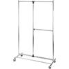 Avilia Stender Appendiabiti Regolabile - Stender per Camera da Letto e Cabina Armadio, in Metallo, 116x188x49cm, Cromato