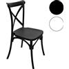 DAF IMPORT SRL Set Tavolo Polyrattan 90x90 cm + Sedie Cross Resina Arredo Giardino Bar Bistrot