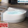 Novellini Vasca angolare tonda - standard con telaio e pannelli - Novellini UNA 135x135 cm
