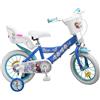 huffie Bicicletta 14 Pollici Bici Frozen per Bambina con Rotelle Bici 4 5 6 anni