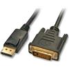 LINDY Cavo Adattatore DisplayPort a DVI-D 2m 41491