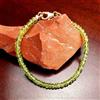 Bundela Gems Bracciale fatto a mano con perle di pietre preziose sfaccettate a peridoto ve...