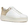 Geox scarpe da donna Spherica sneakers estive in pelle zeppa platform leggere