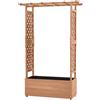 VivaGarden Fioriera per Esterni in Legno con Grigliato e Tettuccio 112x41x180cm