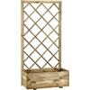 DecHome Fioriera per Esterni in Legno con Grigliato 40x80x180 cm Malika