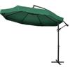 VivaGarden Ombrellone da Giardino 3x3 m Zanzariera e Base a Croce Verde 97L1GN