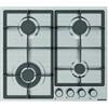 Silverline Piano Cottura 4 Fuochi a Gas Incasso 60 Griglie Ghisa Inox AS5443X01