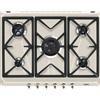 Smeg Piano Cottura 5 Fuochi 70 cm Avena Gas Incasso Griglie Ghisa SRV876AVOGH2