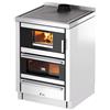 Cadel Cucina a Legna con Forno in Acciaio 6.2 kW 177 m3 60x60 cm Inox KOOK 60V
