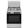 Ducati Cucina a Gas 4 Fuochi Forno elettrico Grill 60x60 cm Inox SD664XE