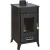 Divina Fire Stufa a Legna Olga Potenza 15 Kw 45,5x48,5x91h cm Nero SY103DF20
