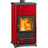 La Nordica-Extraflame Stufa a Legna Ghisa Vetro ceramico 8.3 Kw Bordeaux Fedora