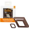 Decora Stampo per Dolci Tagliapasta Mostacciolo in Plastica Set 5 Pezzi Marrone
