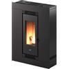 Cadel Stufa a Pellet Ventilata 8,5 kW 15 Kg Antracite 7023040 Luce Plus 9 T2