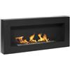 Divina Fire Camino a bioetanolo biocamino da parete Siena Nero 90x12x40 h