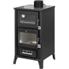 Divina Fire Stufa a Legna con Forno 15,3Kw 45x48,5x91,5cm Nero Marzia MG400BLACK