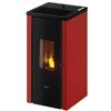 Pegaso Stufa a Pellet Ventilata 7 kW Capacità 12Kg Volume 200 m3 Rosso Vera 7 Up