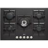 ELLECI PGSP75140CS PIANO COTTURA 5 BRUCIATORI 75CM GRANITEK NERO GRIGLIE GHISA