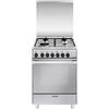 GLEM GAS U664MI CUCINA 60X60 4 FUOCHI A GAS FORNO ELETTRICO COLORE INOX